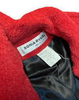 Sonia Rykiel Fluffy Red Alpaca Blend Robe Style Coat Made in France Size M Jackets & Coats Public Butter