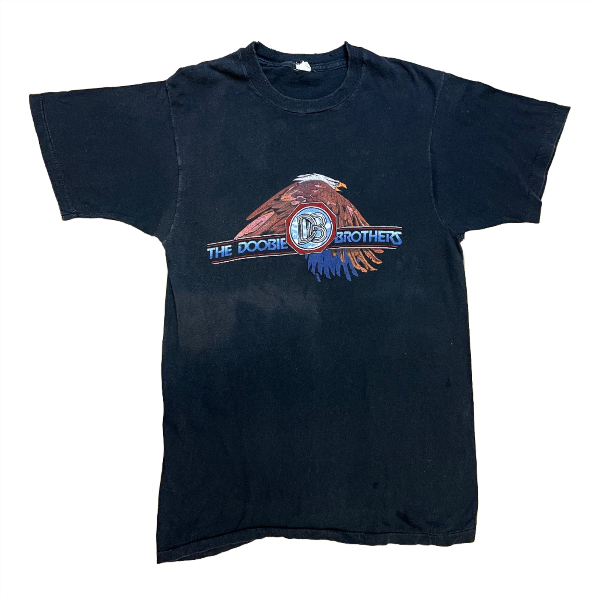 The Doobie Brothers Bald Eagle Logo Vintage Made In USA Single Stitch T-Shirt Size Medium T-Shirts Black Market Toronto