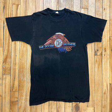 The Doobie Brothers Bald Eagle Logo Vintage Made In USA Single Stitch T-Shirt Size Medium T-Shirts Black Market Toronto 