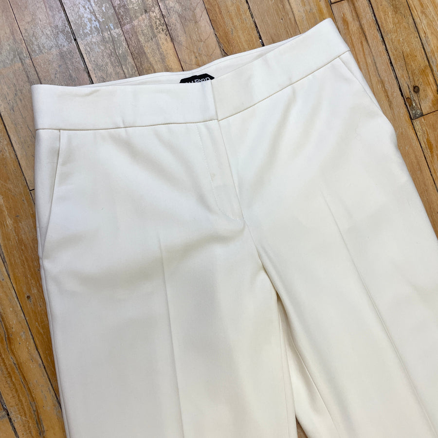 @Tom Ford Vintage Designer Cream Trousers Size Tops Public Butter 