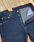 Vintage 1999 Deadstock Levi's Dark Wash 501s Made in Canada 30" Waist Bottoms Public Butter