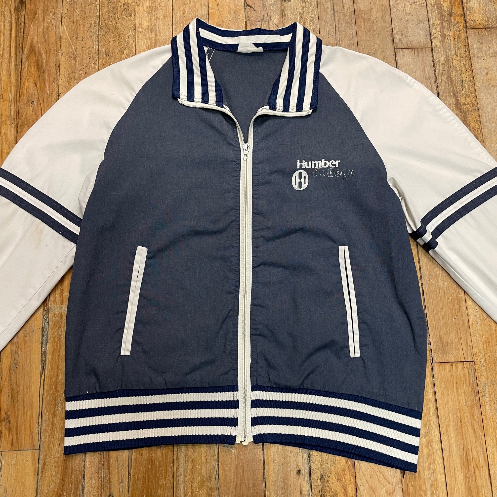 Vintage 70s/80s Humber College Retro Windbreaker with Talon Hardware Size S/M Jackets & Coats Black Market Toronto