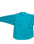 Vintage 90s Turquoise Cotton Blouse Size M Tops Black Market Toronto