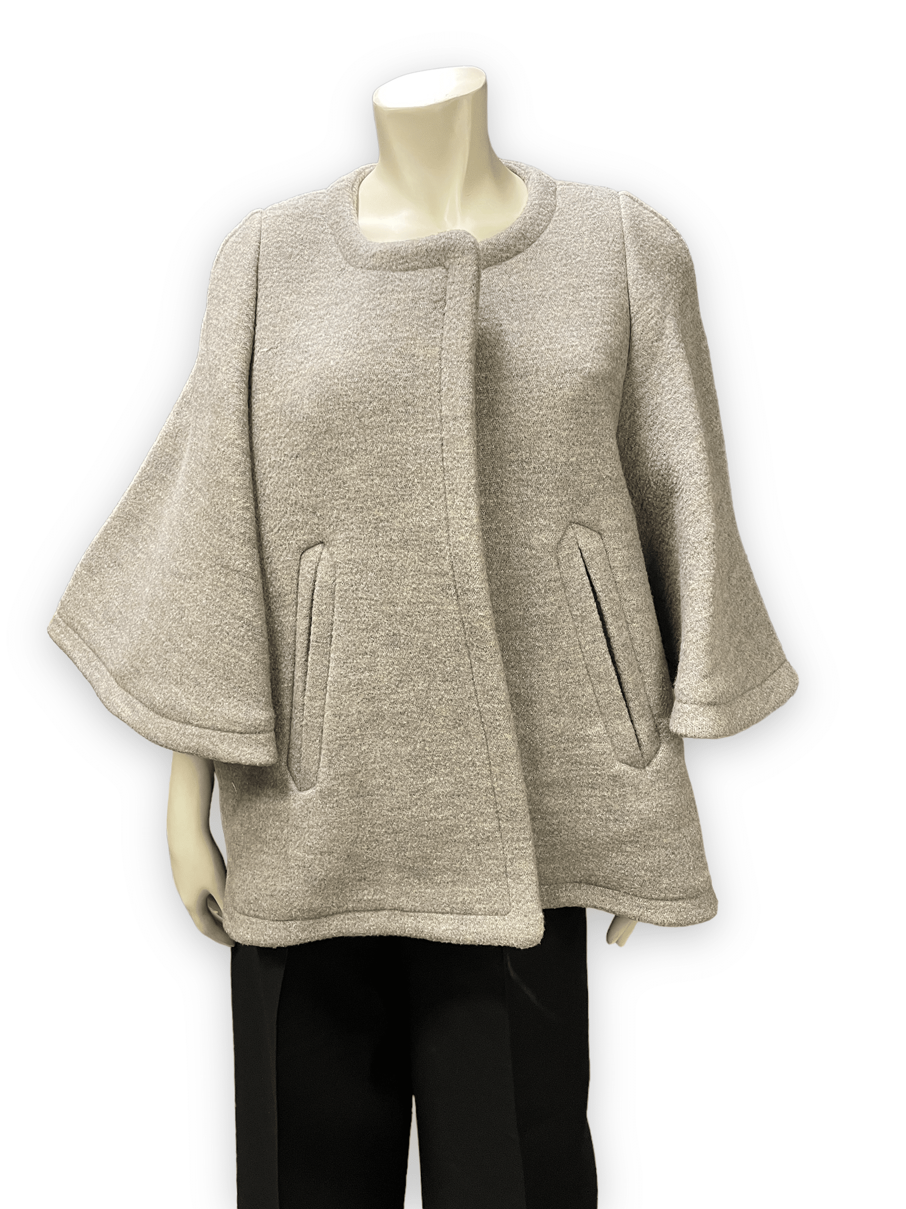 Vintage Chloe Designer Grey Capelet with Toggles Size L – Black ...