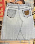 Vintage D&G Dolce & Gabbana Designer Made in Italy Light Wash Denim Rivet Skirt Size M Bottoms Public Butter