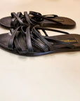 Vintage Donna Karan DKNY Black Strappy Flat Sandals Made in Italy Size 6.5 Accessories Public Butter