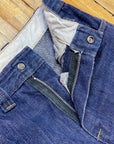 Vintage Mended Indigo Denim Boot Cut Jeans 28" Waist Bottoms Black Market Toronto