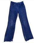 Vintage Mended Indigo Denim Boot Cut Jeans 28" Waist Bottoms Black Market Toronto