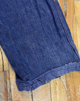 Vintage Mended Indigo Denim Boot Cut Jeans 28" Waist Bottoms Black Market Toronto