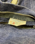 Vintage Mended Indigo Denim Boot Cut Jeans 28" Waist Bottoms Black Market Toronto