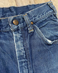 Vintage Mid-Century Patched Perfection Circle S High Waisted Ranch Selvedge Denim Jeans Petite/Youth 23" Waist Bottoms Public Butter