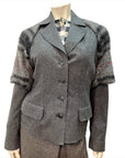 Vintage Philosophy Di Alberta Ferretti Designer Wool Blend Women's Blazer Size S Tops Black Market Toronto
