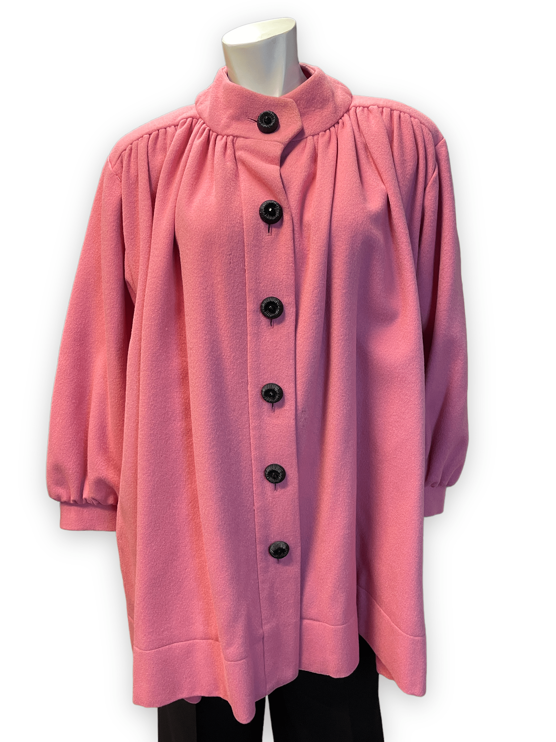 Yves Saint Laurent "Rive Gauche" Vintage Deisgner Bubblegum Pink Wool Party Coat Size M Jackets & Coats Public Butter