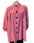 Yves Saint Laurent "Rive Gauche" Vintage Deisgner Bubblegum Pink Wool Party Coat Size M Jackets & Coats Public Butter