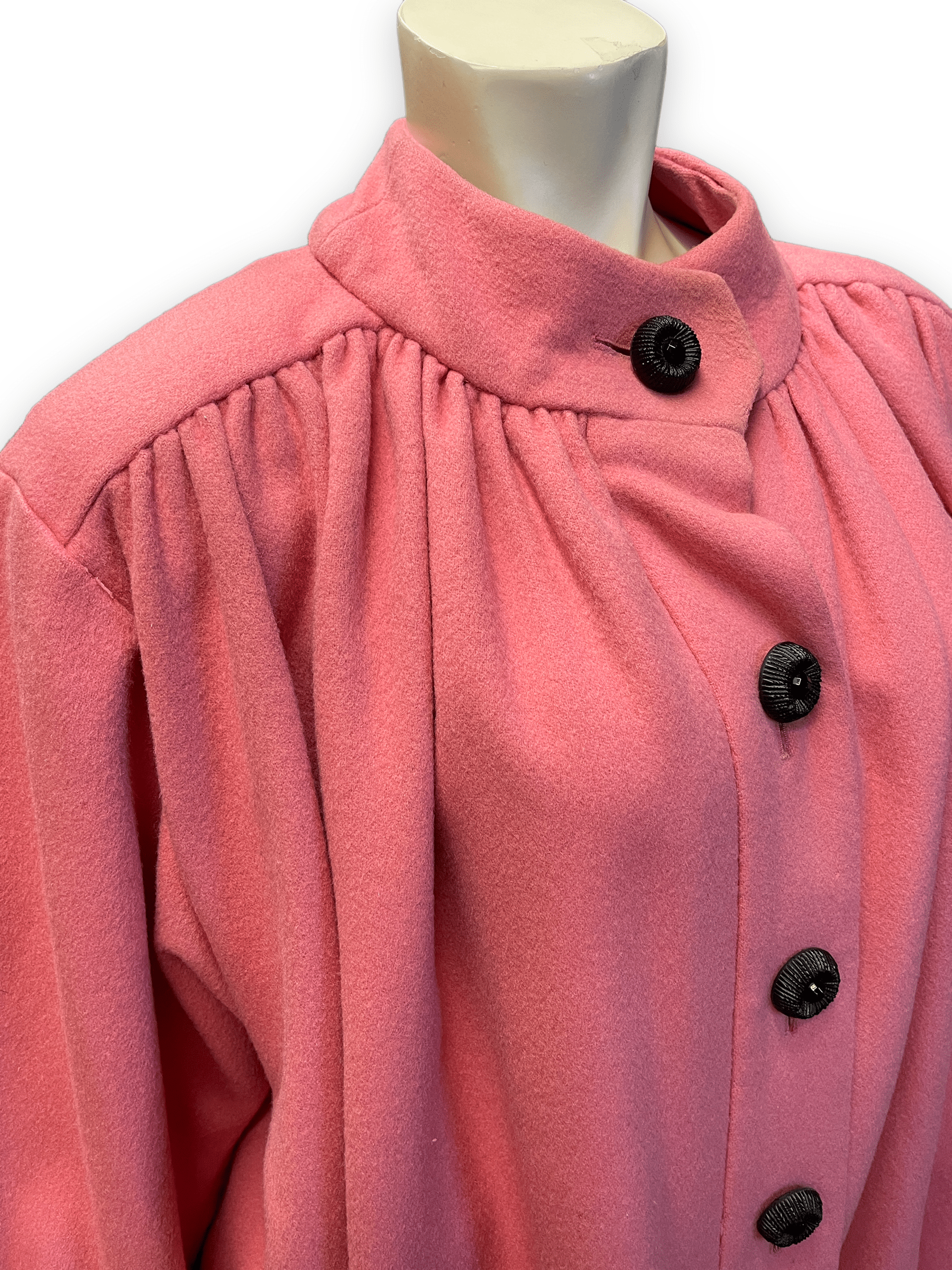 Yves Saint Laurent "Rive Gauche" Vintage Deisgner Bubblegum Pink Wool Party Coat Size M Jackets & Coats Public Butter