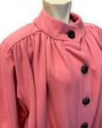 Yves Saint Laurent "Rive Gauche" Vintage Deisgner Bubblegum Pink Wool Party Coat Size M Jackets & Coats Public Butter