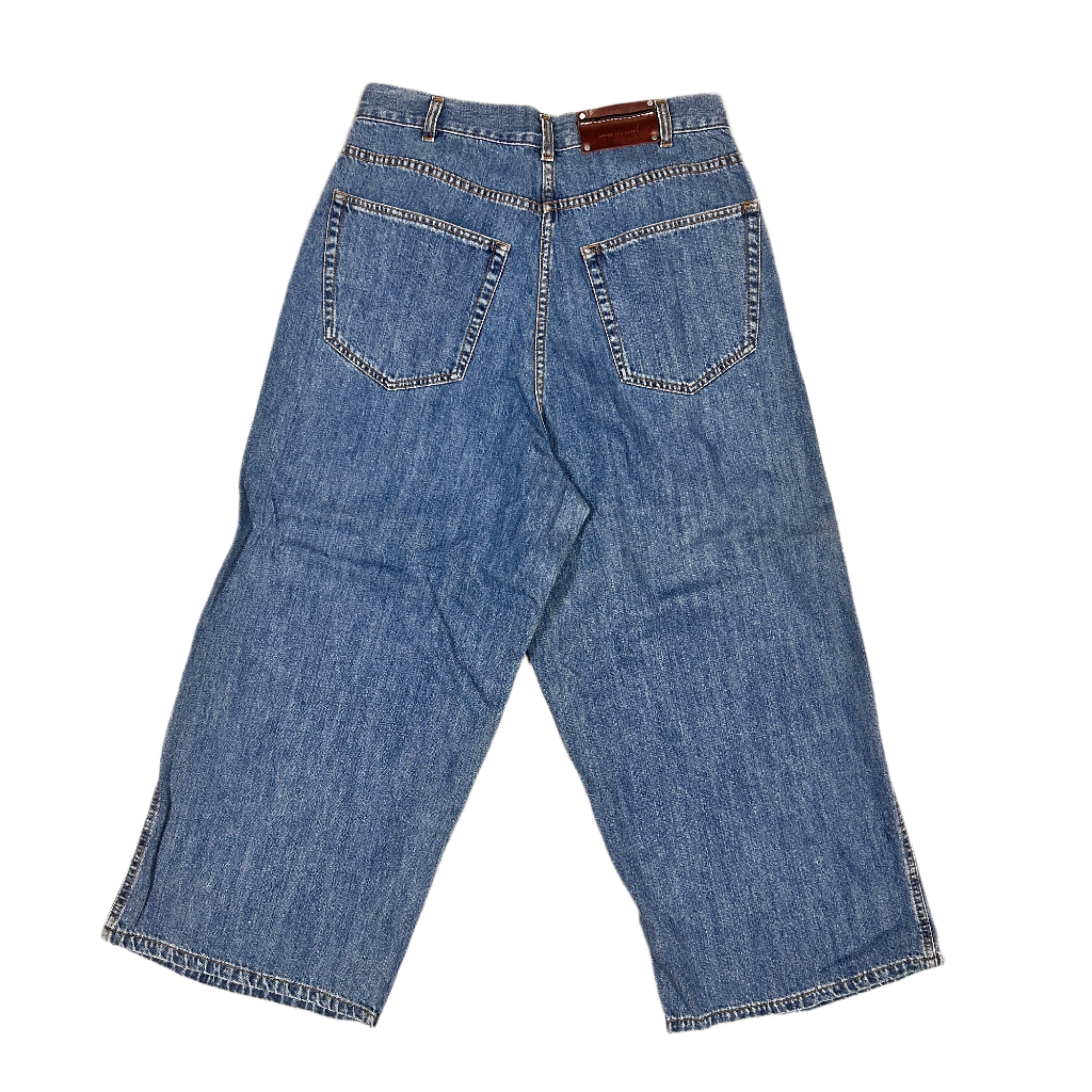 【本人期】90s Dries Van Noten 初期ベルギー製 デニムJKT Vintage 90s Dries Van Noten Pleated Front Wide Leg Designer Jeans