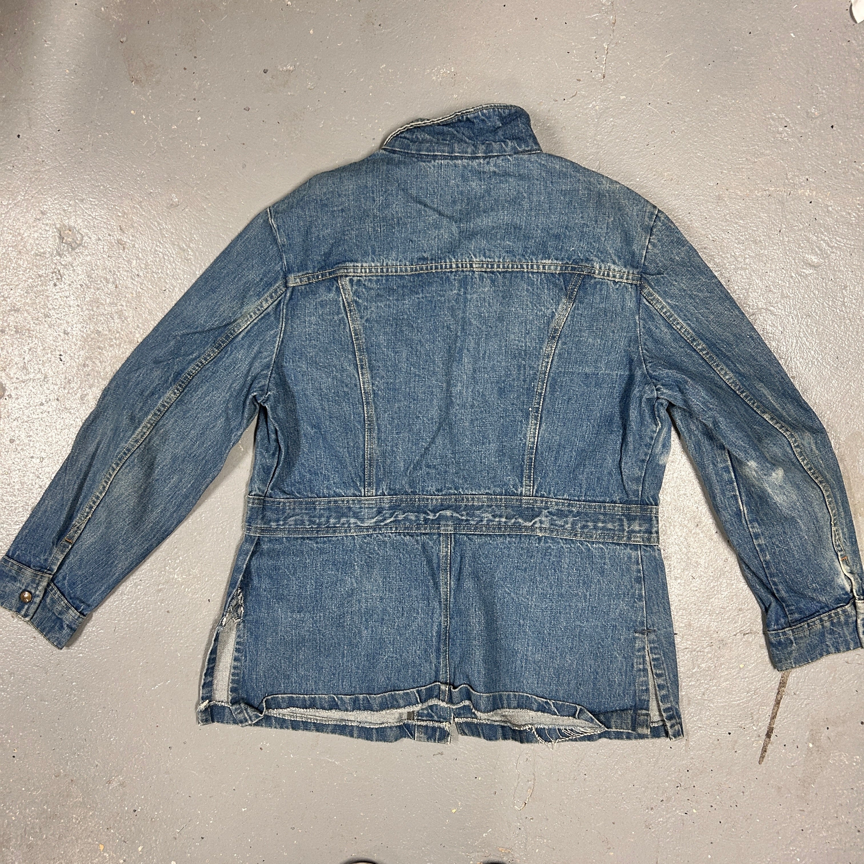 Vintage 1970s Lee Denim Safari Chore Jacket Made in USA