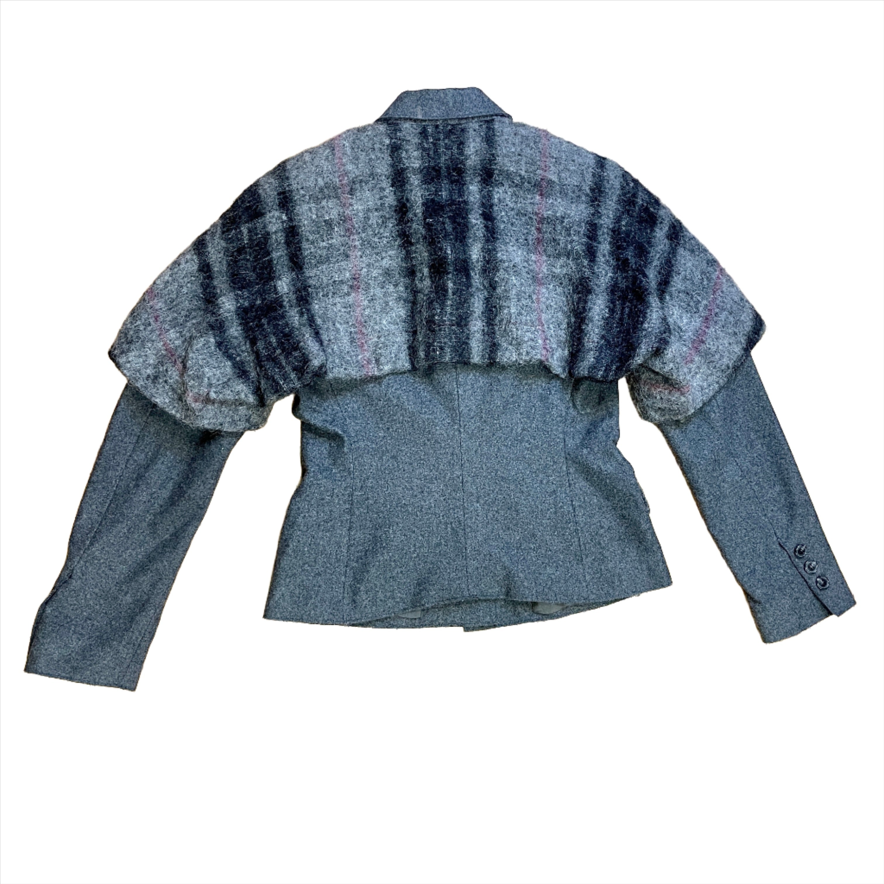 Vintage Philosophy Di Alberta Ferretti Designer Wool Blend Women's Bla