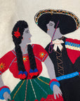 Vintage 1950s Mexican Souvenir Wool Embroidered Folk Jacket