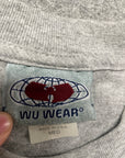 Vintage 1990s Wu Wear Long Sleeve Shirt Grey Pixel Graphic