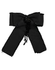 Victorian Style Designer Gucci Bow Pin with Jet Beads and Grosgrain Ribbon