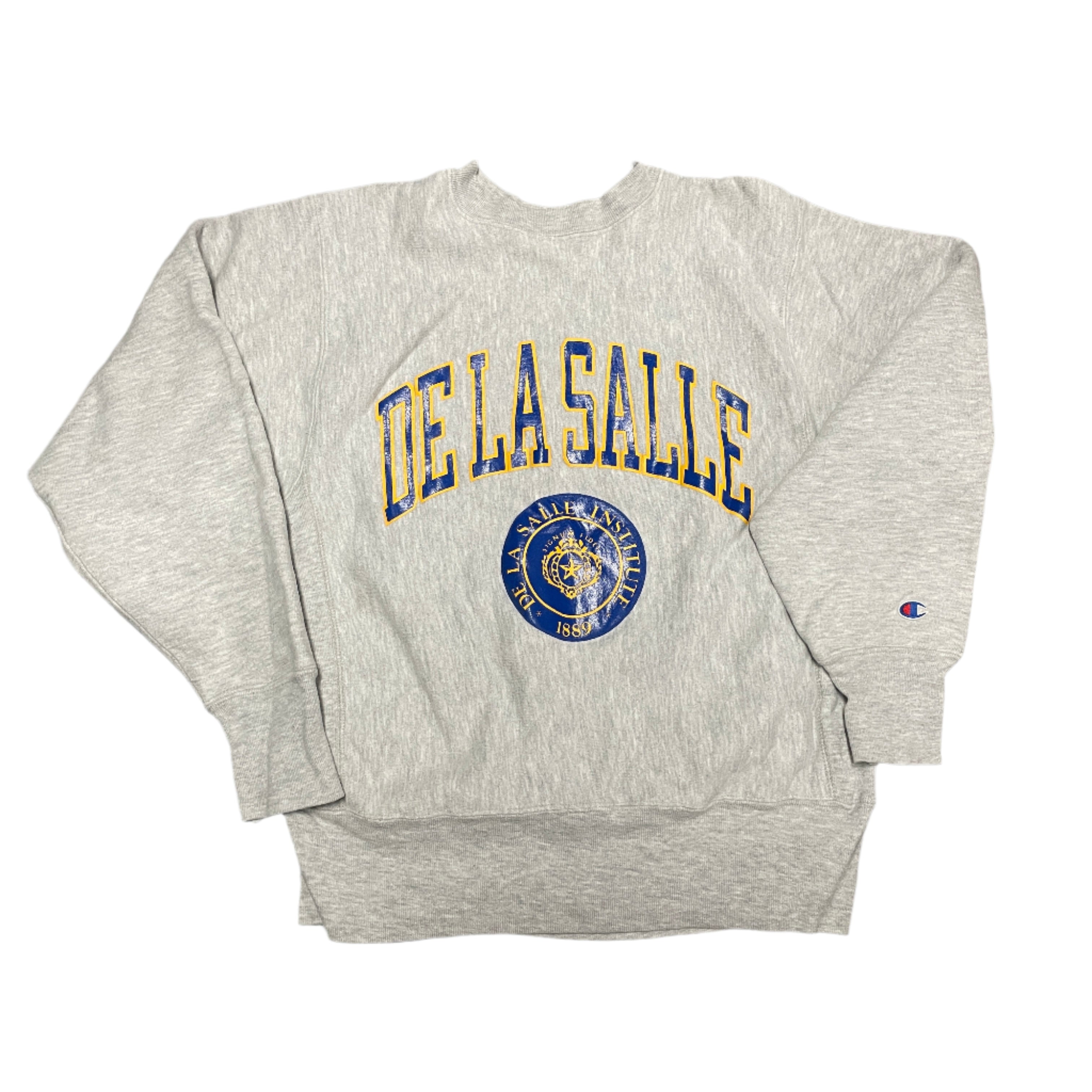 トップス Champion LASALLE reverse weave 90s Vintage 1990s Champion Reverse Weave De La Salle Crewneck