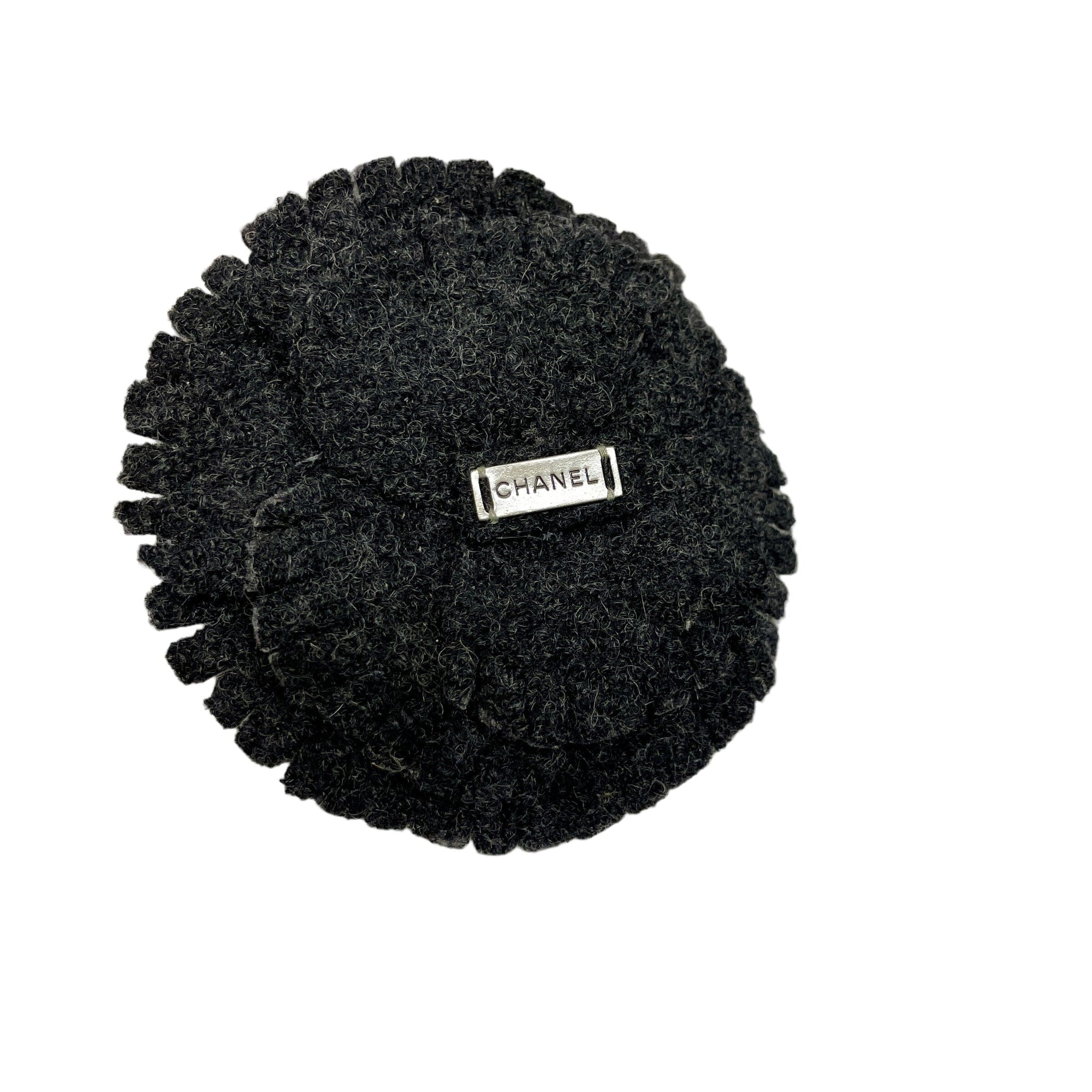 *Chanel Grey Brooch Black Market Vintage 