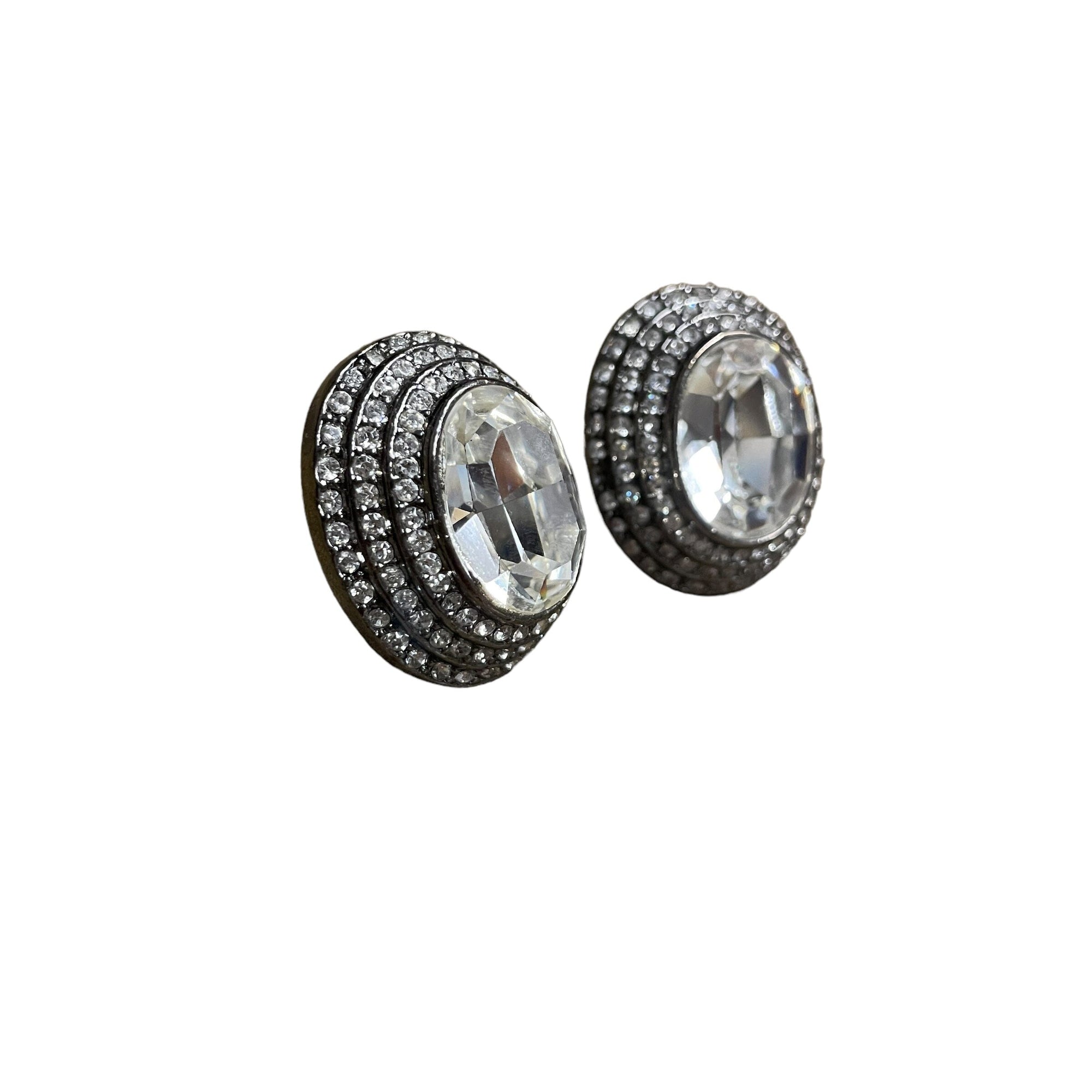 Costume Jewelry Vintage Crystal Clip-on Earrings Accessories Black Market Vintage 