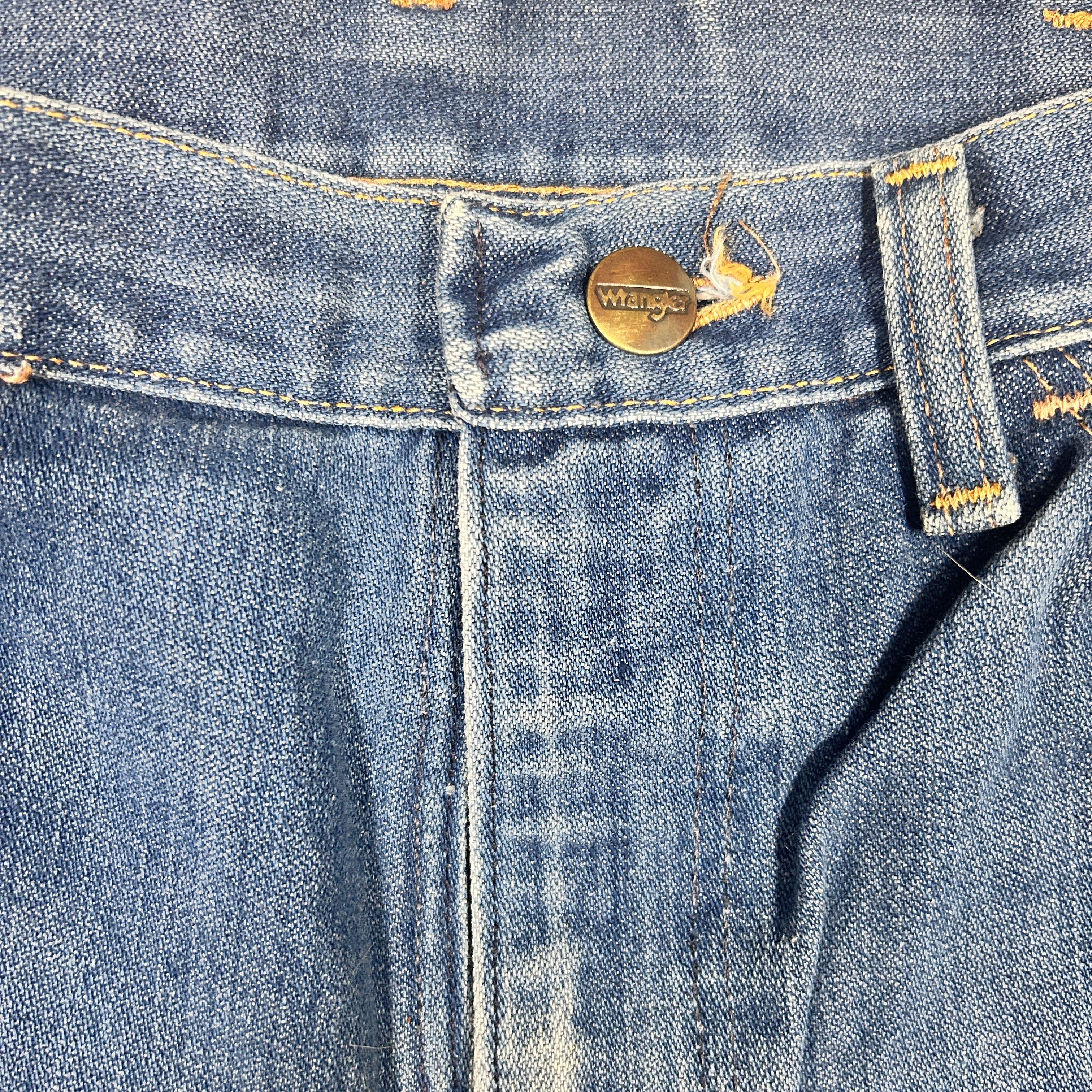 70s Wrangler Flared Jeans Made in USA Talon Zipper – Black