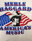 1980s Merle Haggard Baseball T-Shirt Country Music Band Tee