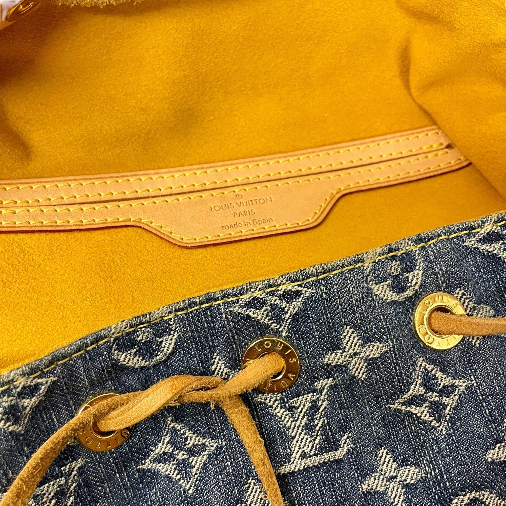 *Louis Vuitton Denim Backpack Black Market Vintage 