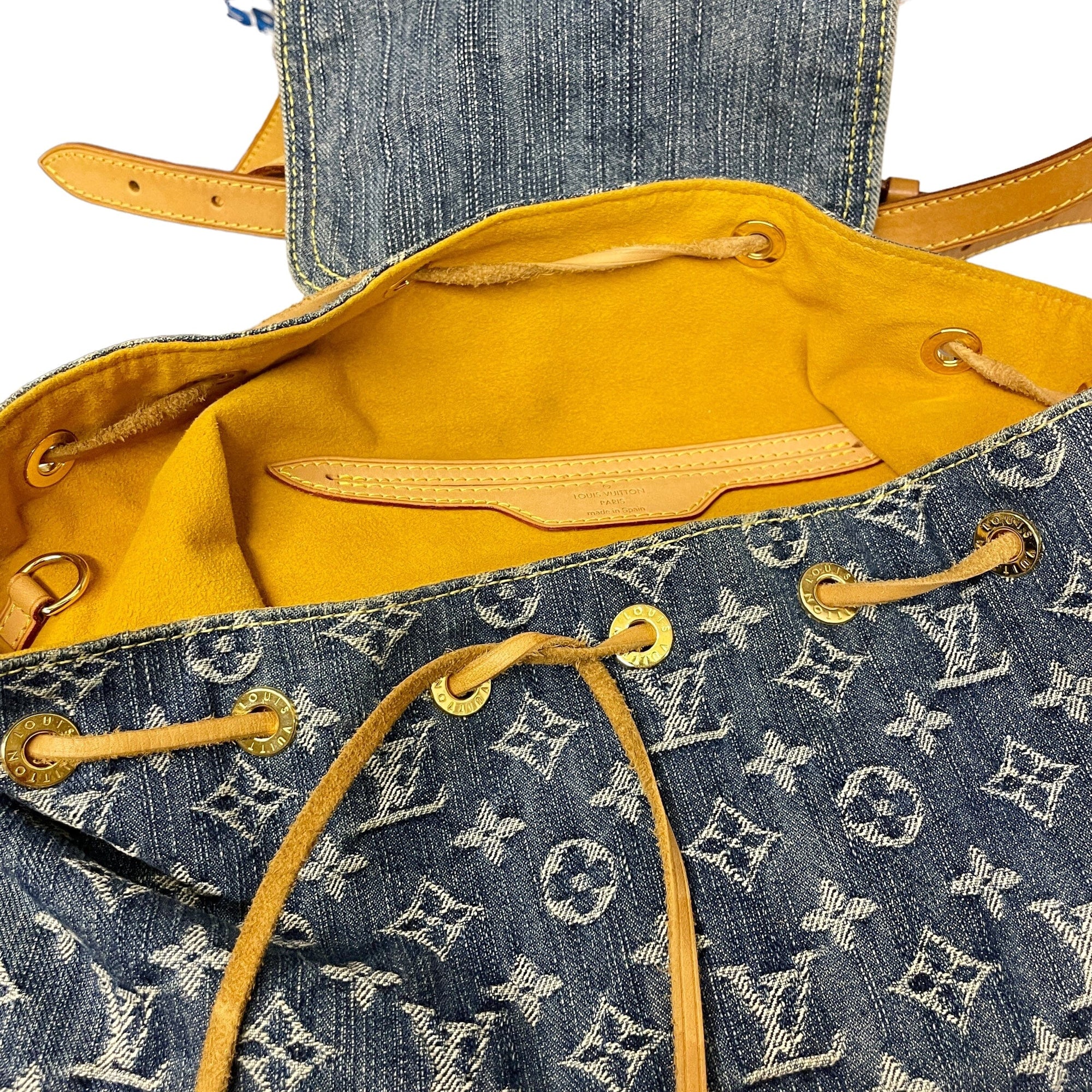 *Louis Vuitton Denim Backpack Black Market Vintage 