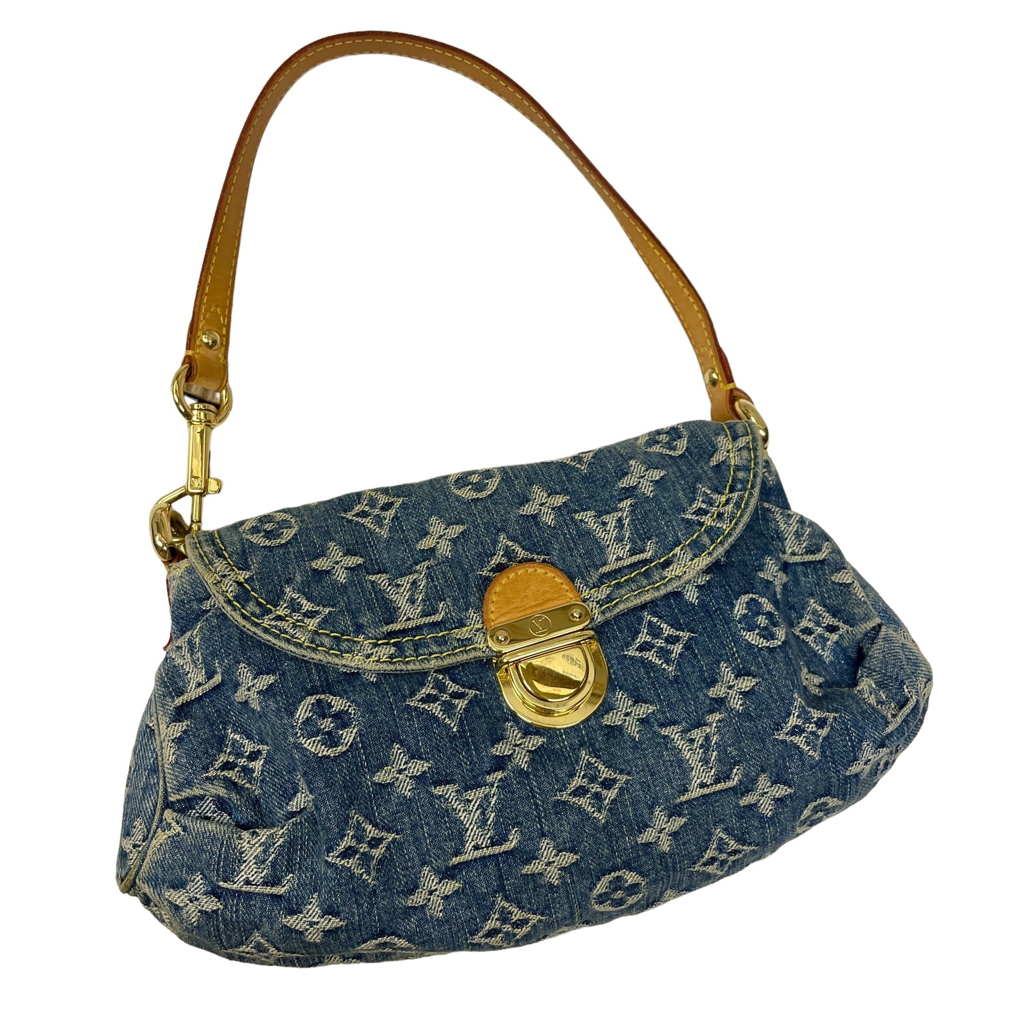 *Louis Vuitton Denim Purse Black Market Vintage 