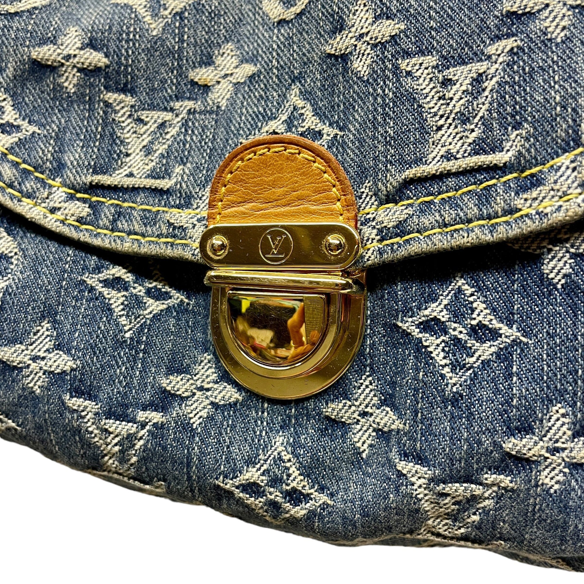 *Louis Vuitton Denim Purse Black Market Vintage 