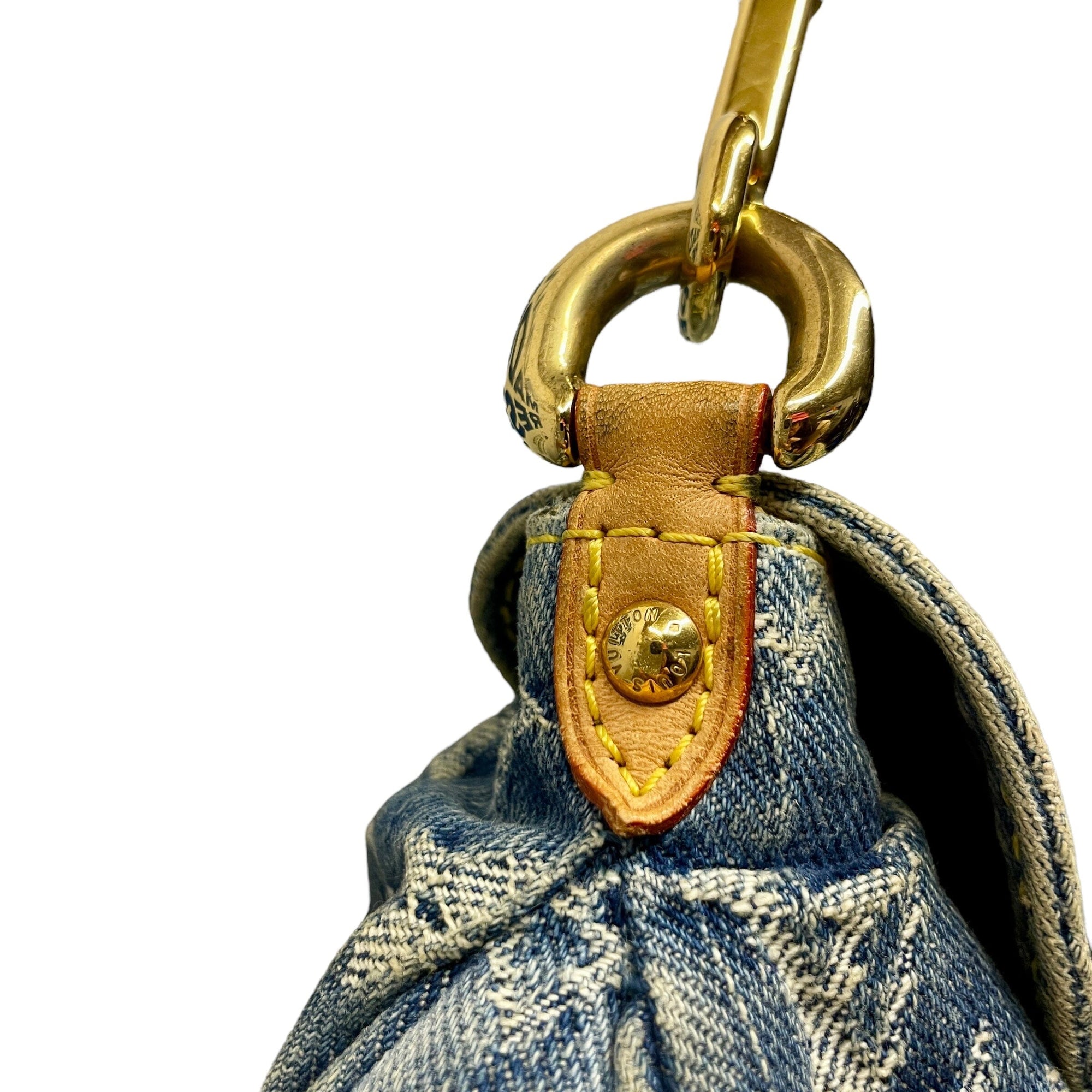 *Louis Vuitton Denim Purse Black Market Vintage 