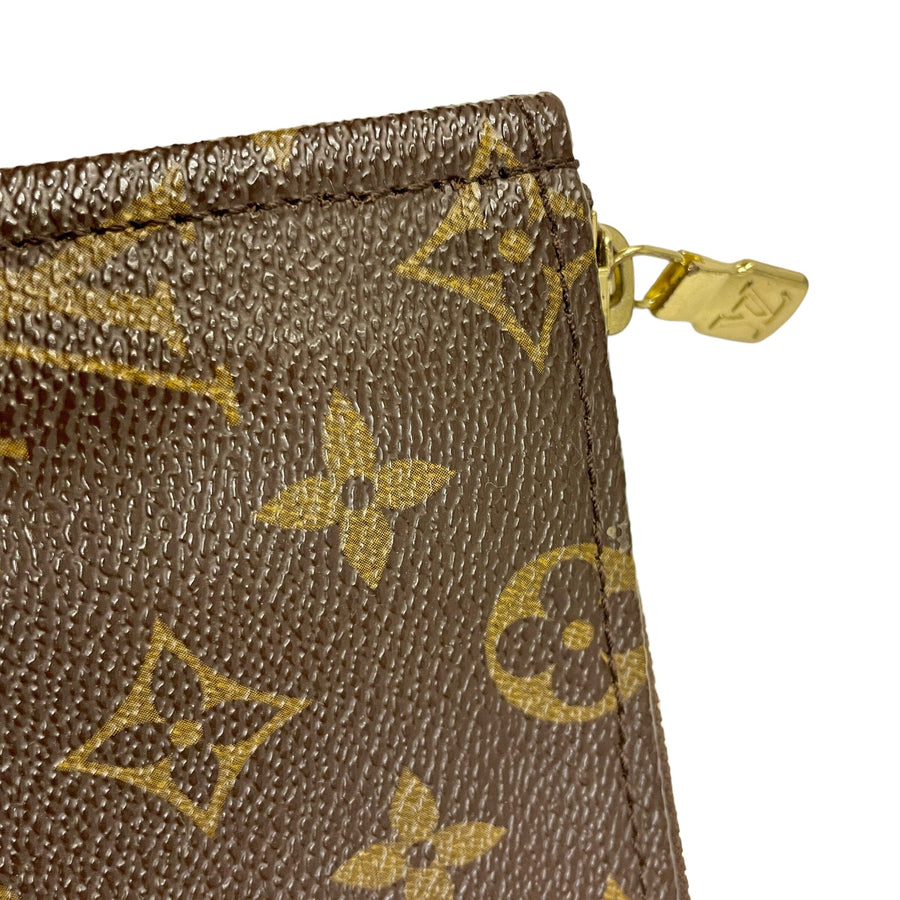 90s Vintage Louis Vuitton Leather Monogram Zippered Folder Made in Fra Black Market Vintage