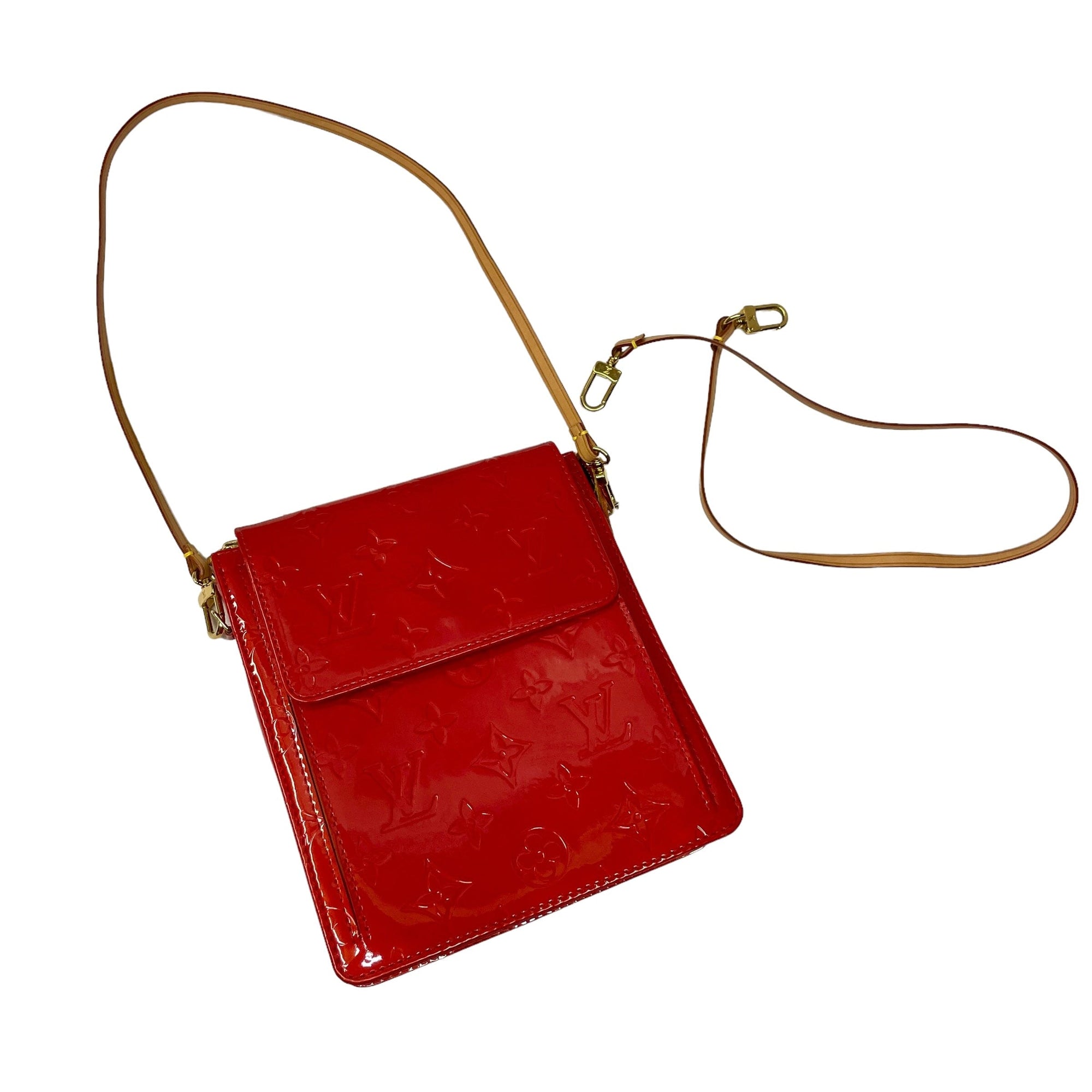*Louis Vuitton Red Purse Black Market Vintage 