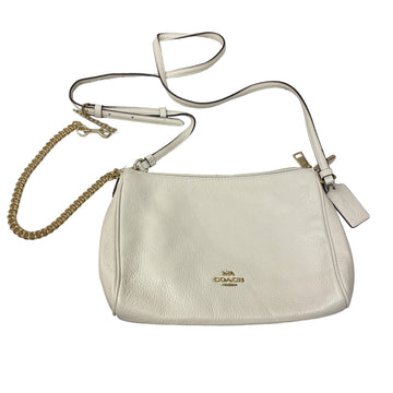 NWT Designer Coach Leather Crossbody Purse in Cream with Gold Accents Accessories Black Market Vintage 