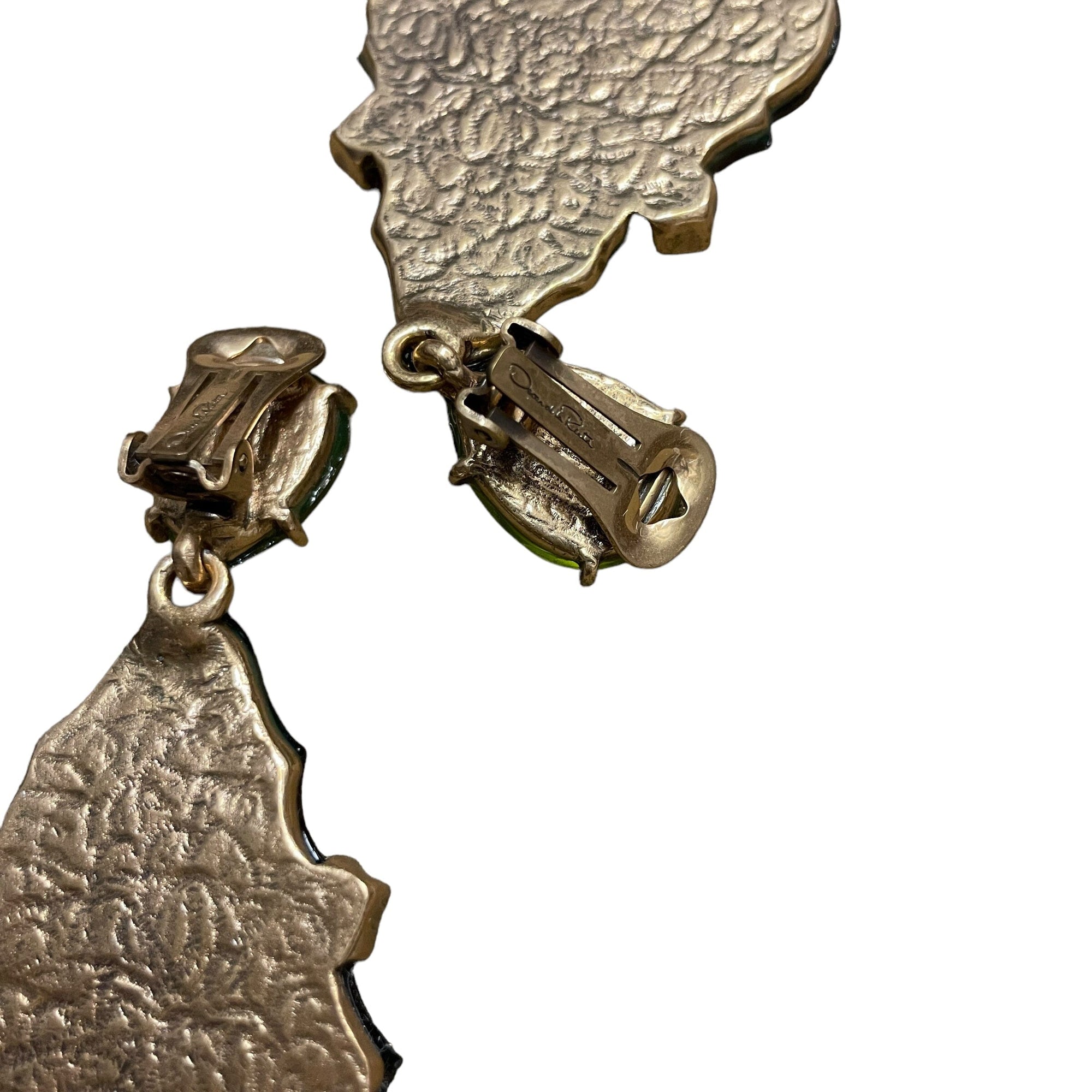 *Oscar de la Renta Clip-ons Black Market Vintage 