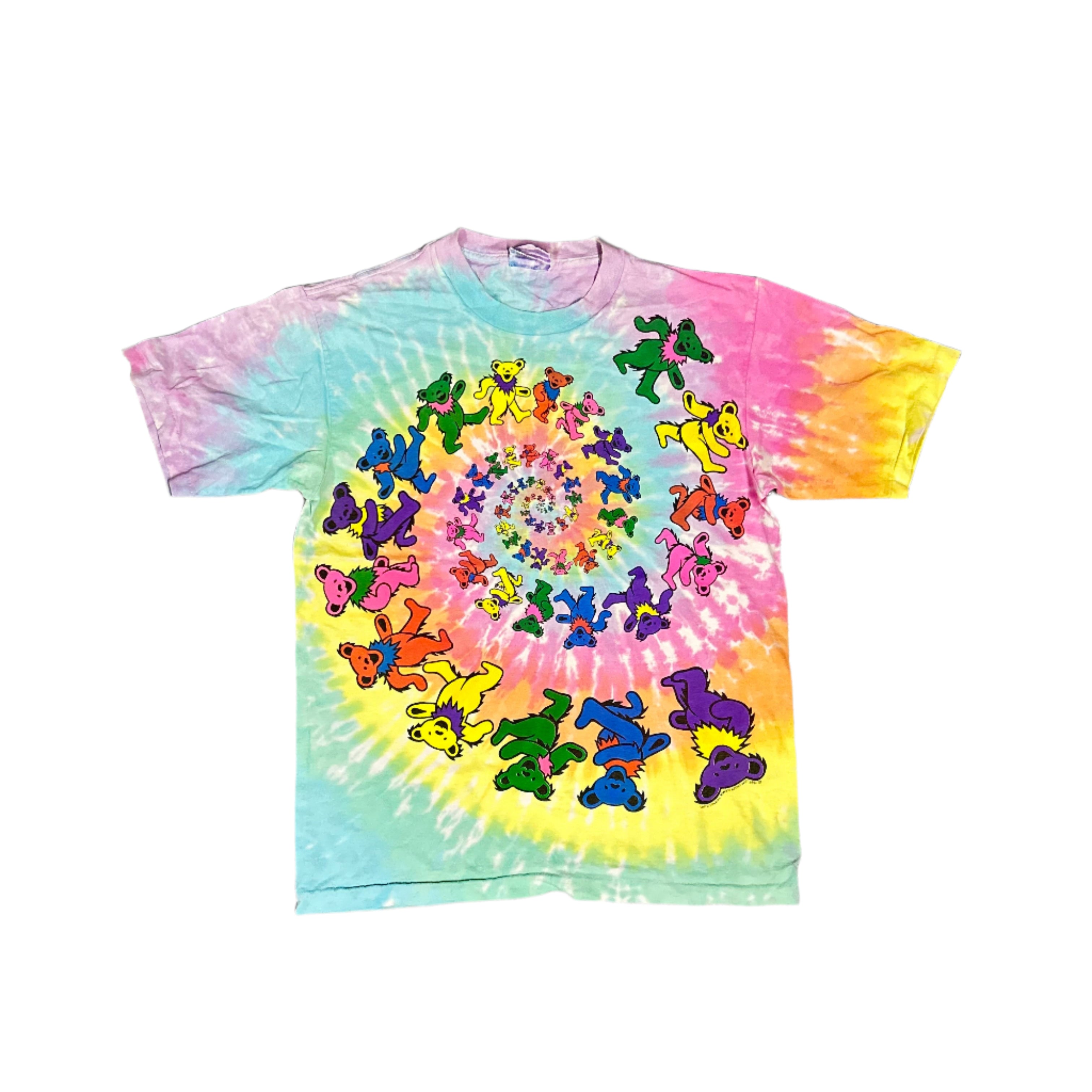 Vintage 1989 Grateful Dead Dancing Bears Tie-Dye Band T-Shirt Liquid B