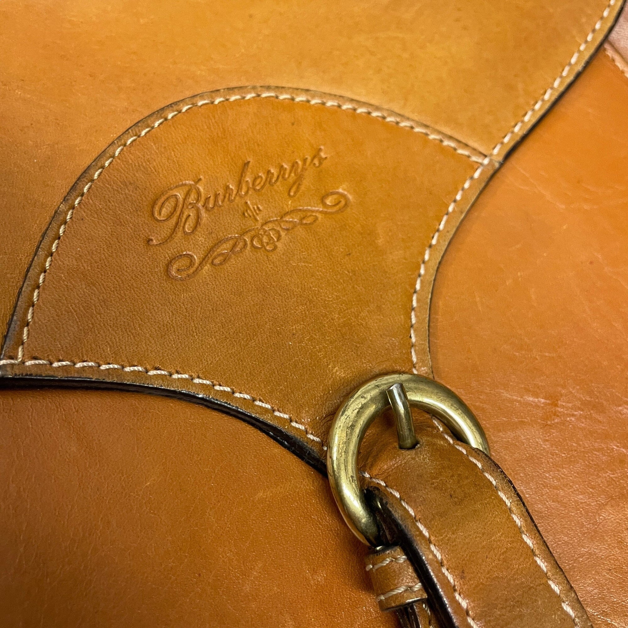 Vintage Burberry Leather Satchel Made in Italy Accessories Black Market Vintage 