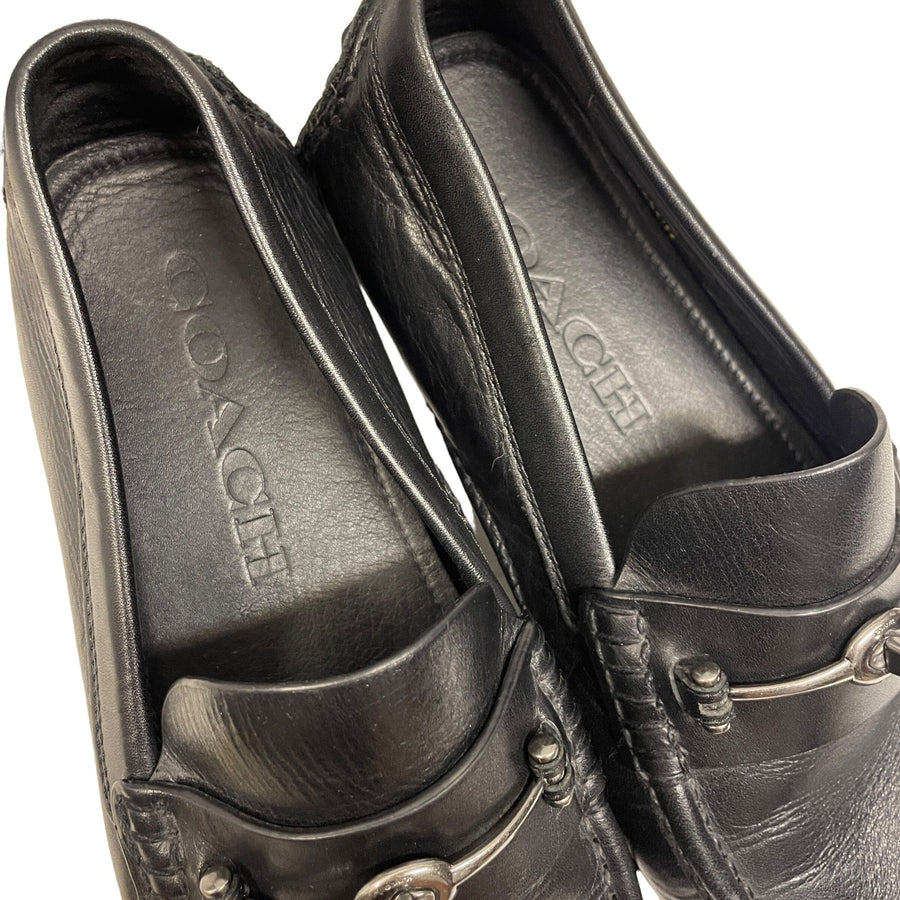 Vintage Designer Coach Leather Logo Men's Driving Loafers Accessories Black Market Vintage 