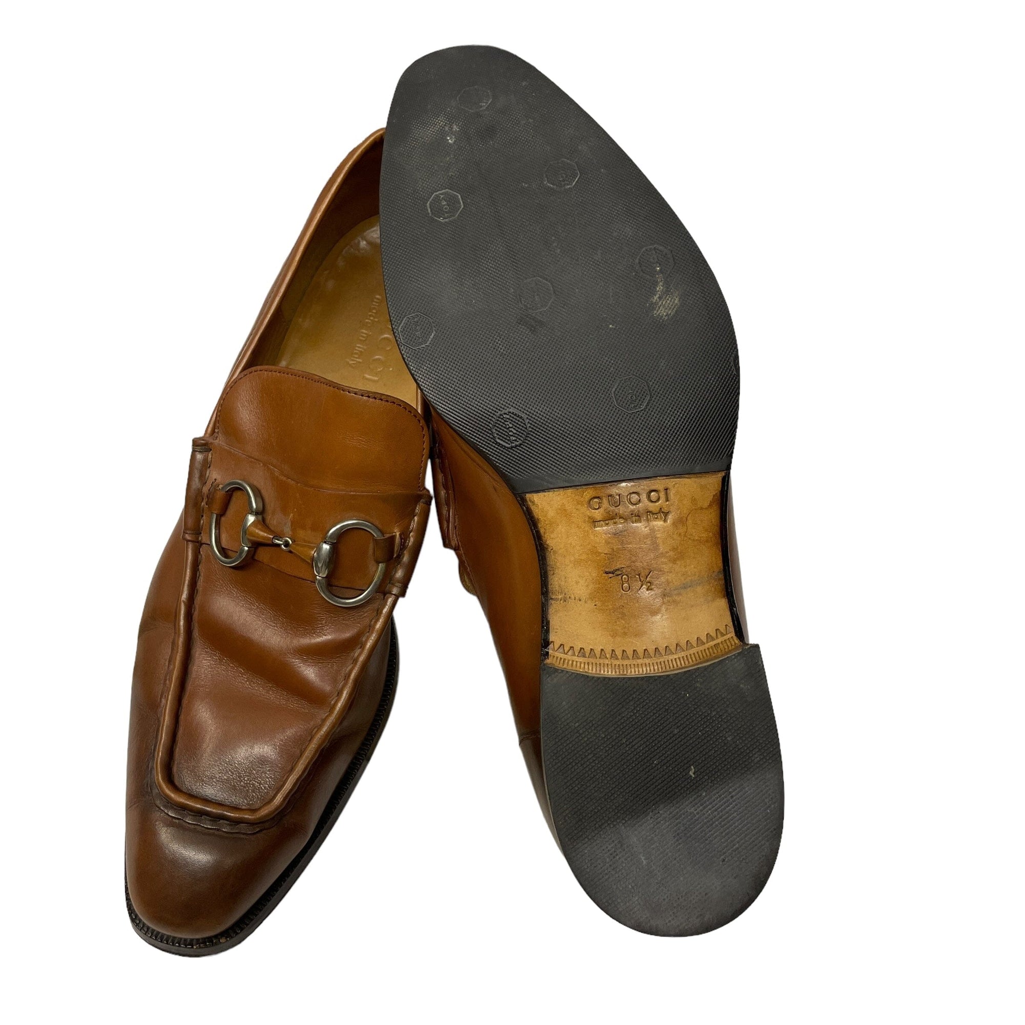 Vintage Designer Gucci Men's Leather Horsebit Loafers Made in Italy Accessories Black Market Vintage 