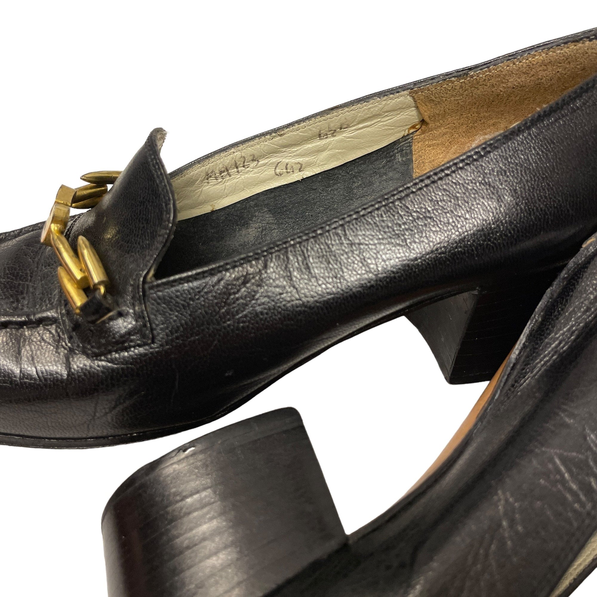 Vintage Ferragamo Leather Pumps in Black Made in Italy Size 5 Accessories Black Market Vintage 