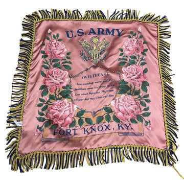 1943 WWII US Army Vintage Souvenir Pillow Sham Accessories Public Butter 
