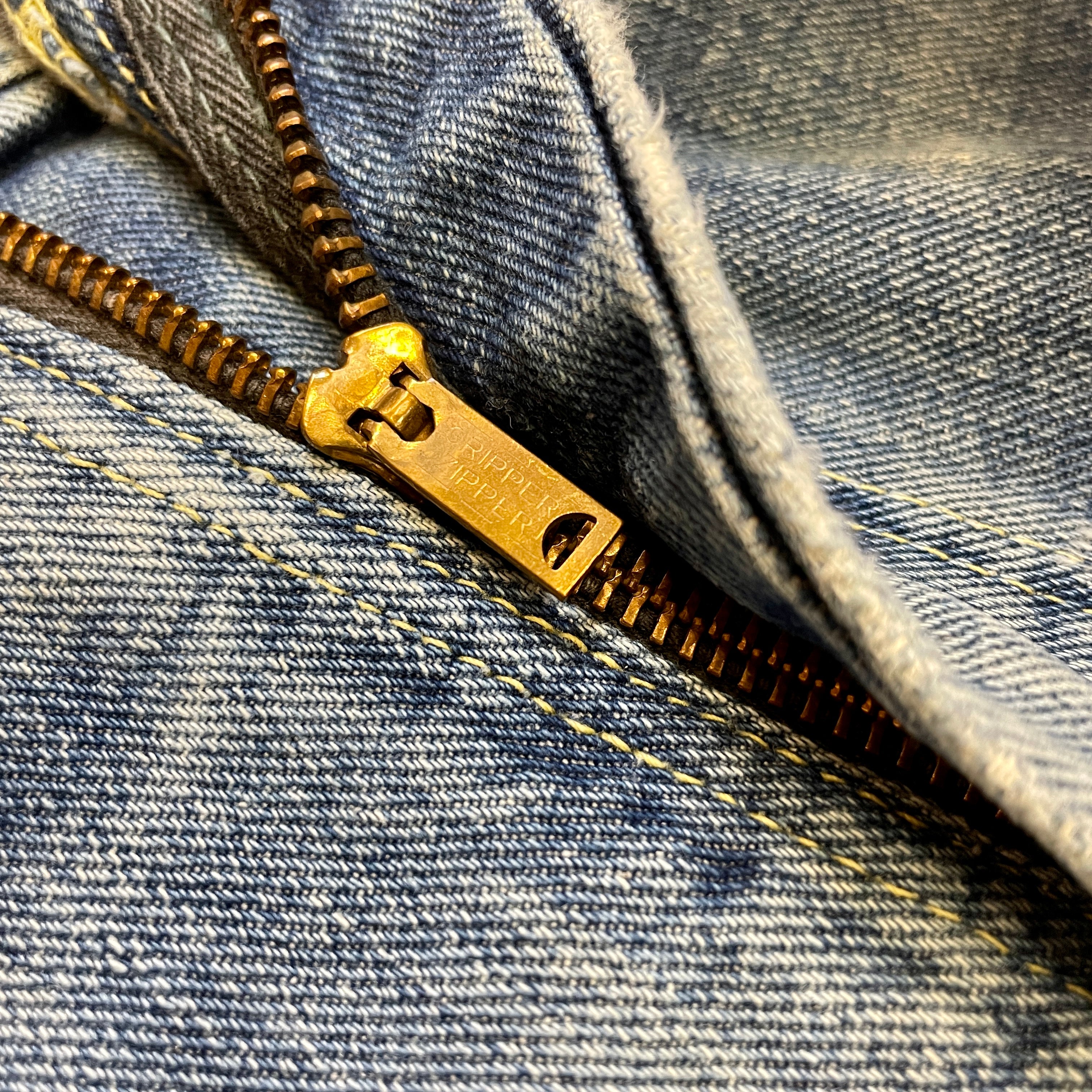 1950s Union Made in USA Lee Riders True Vintage Crotch Rivet Blue Jean