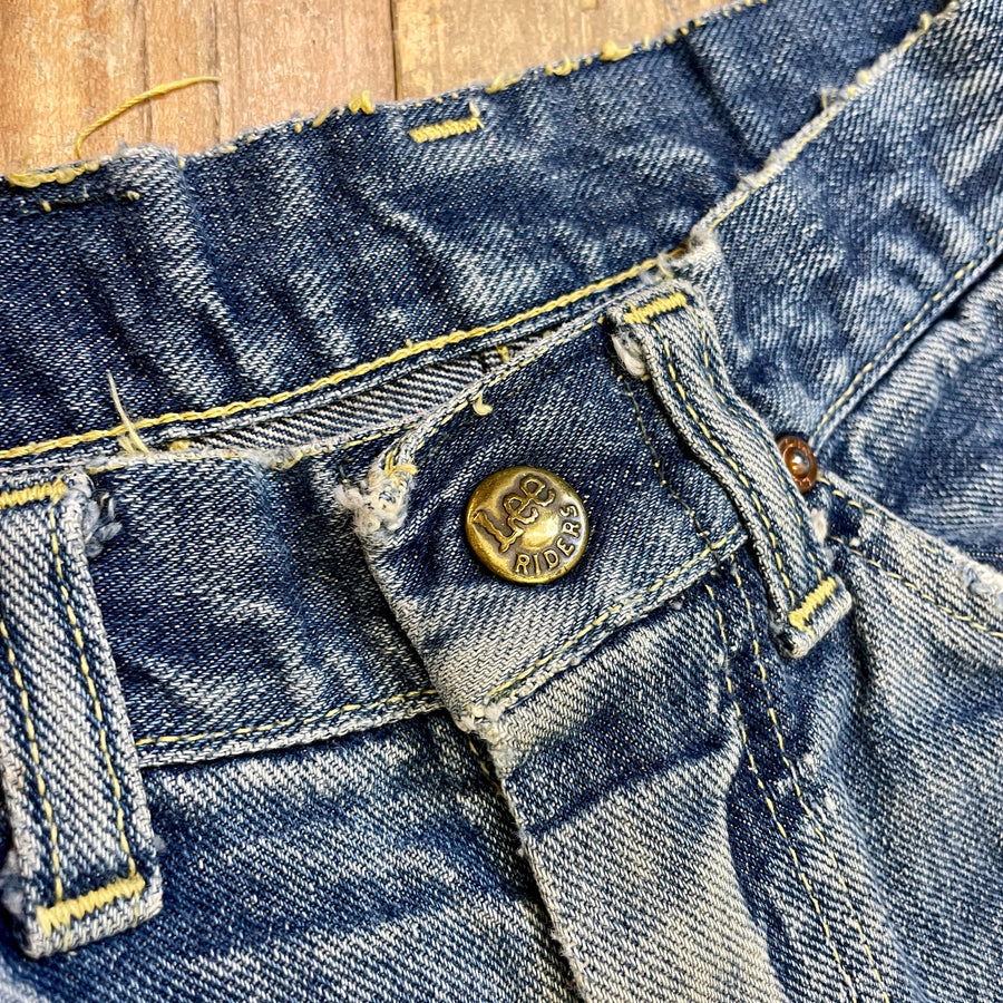 1950s Union Made in USA Lee Riders True Vintage Crotch Rivet Blue