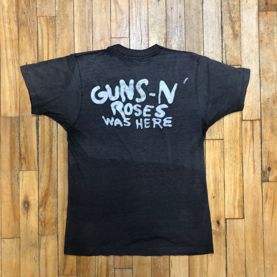 1987 Guns N' Roses Was Here Logo Single Stitch T-Shirt Size Medium T-Shirts Black Market Toronto 
