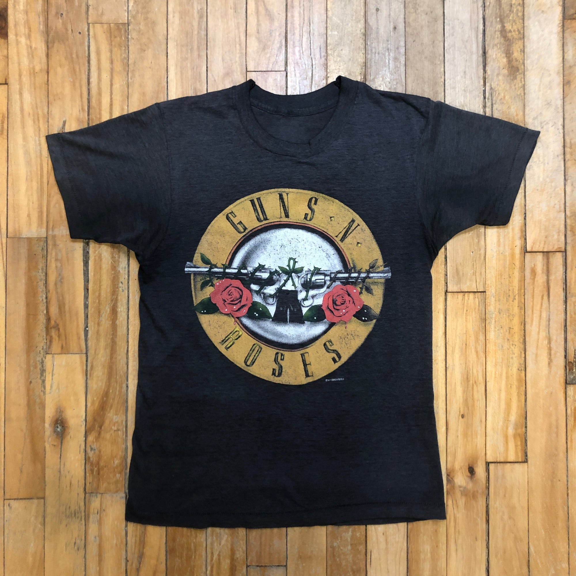 1987 Guns N' Roses Was Here Logo Single Stitch T-Shirt Size Medium T-Shirts Black Market Toronto 